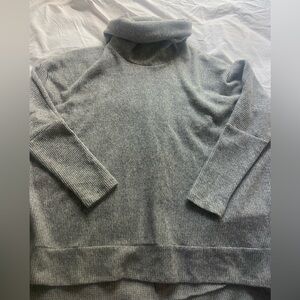 Grey knit turtleneck soft sweater